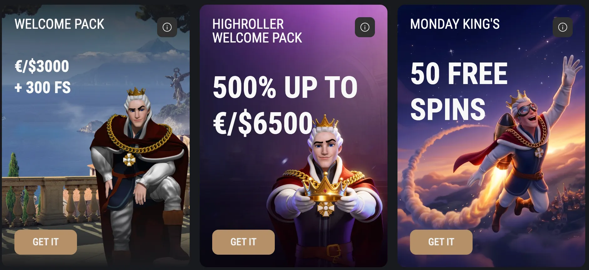 Bonuses at Casino King Billy